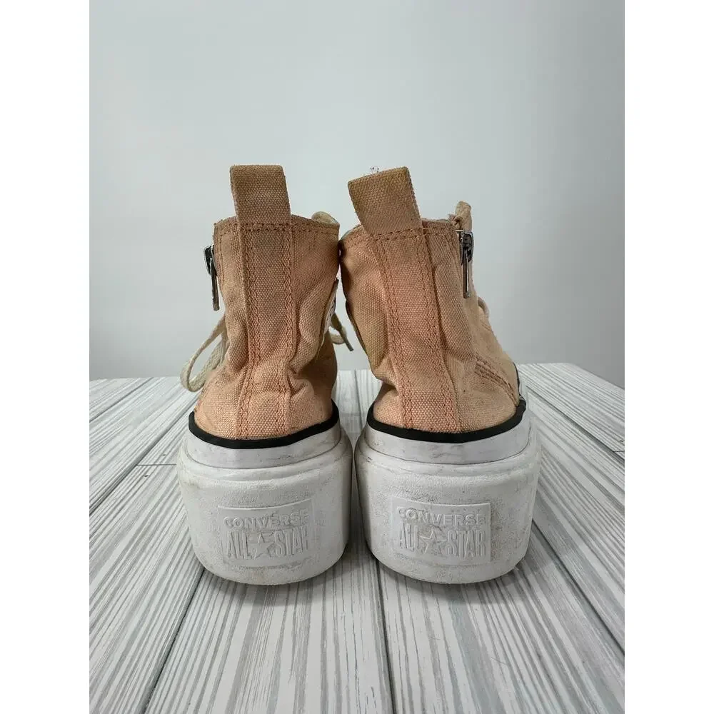 Converse‎ Chuck Lugged Lift Hi Platform Sneaker Coral Canvas Kids Size 4 A03968C